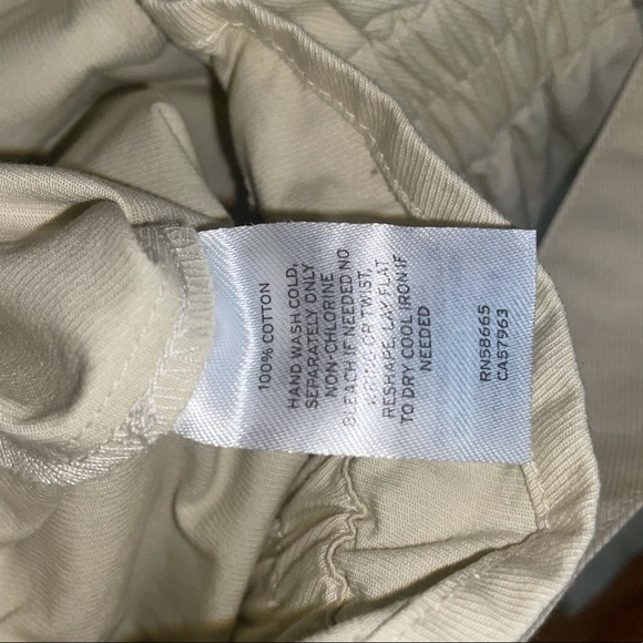 NWT BP Ivory Dove Paper Bag Belted Elastic Waist Pants - Picture 8 of 12